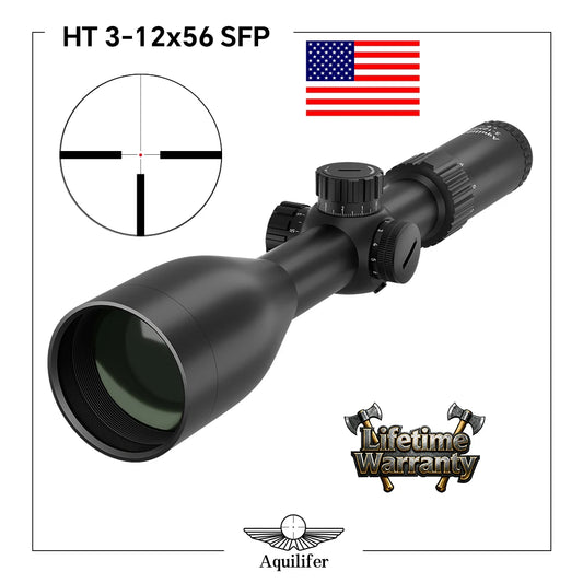Aquilifer 3-12x56 Hunting Scope ED Glass Fully Multi Coated Shockproof Fogproof Waterproof for Outdoor