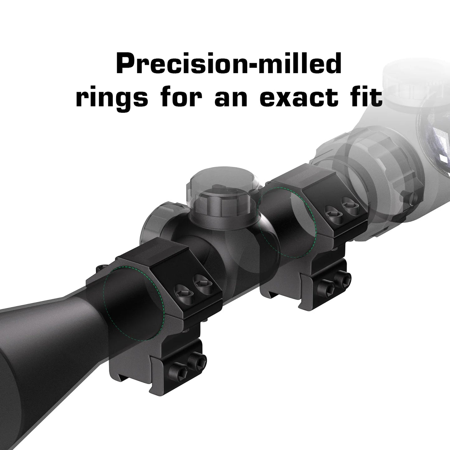 Aquilifer 25.4mm/30mm Dovetail Rail Scope Rings 2 Pcs Aluminum High Profile Tactical Optic Mounts for Hunting Shooting