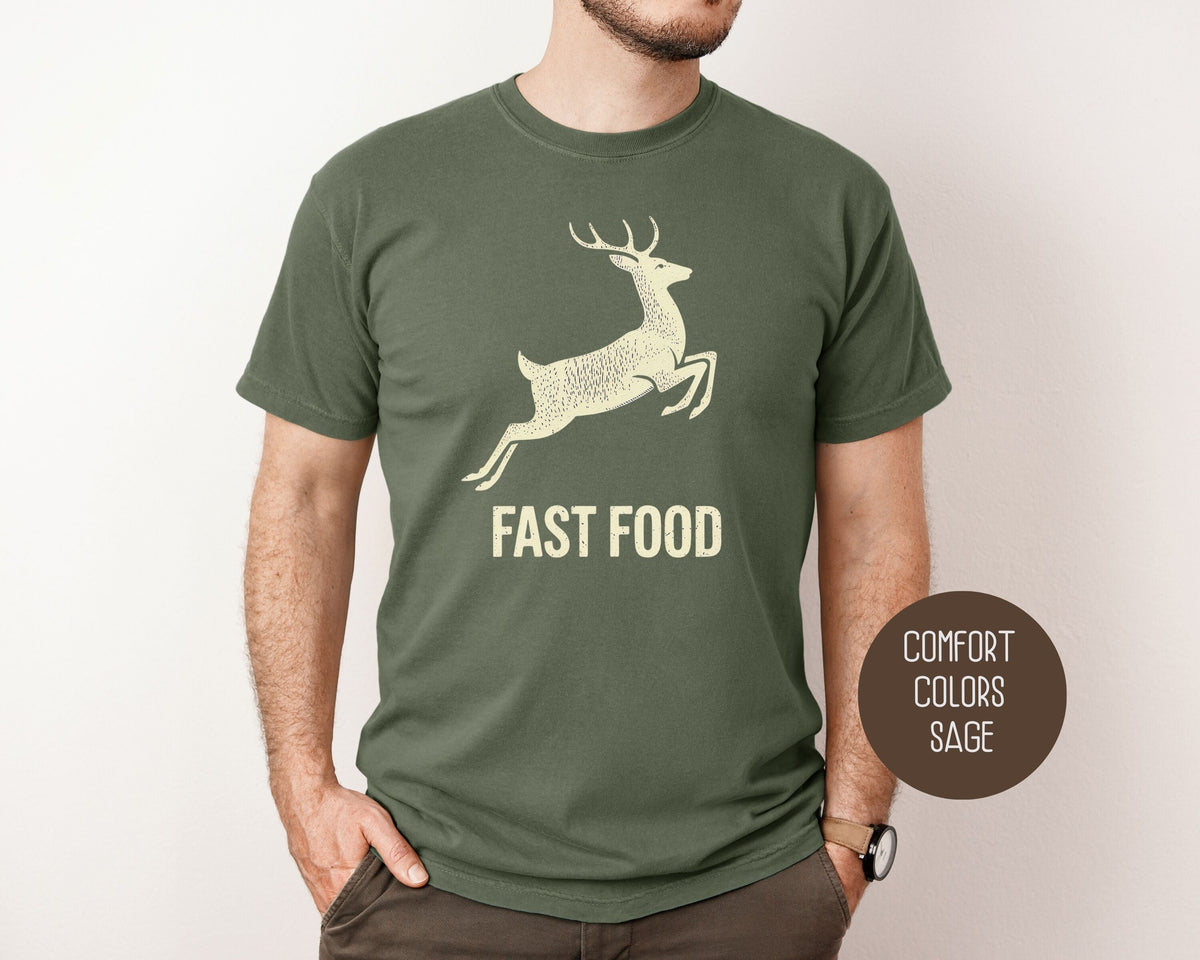 Fast Food Deer Hunting Comfort Colors Shirt-11