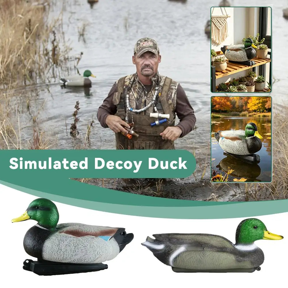 Realistic Mallard Duck Decoy, Blow Mold Hunting Duck Decoy, Lifelike Drake Duck for Hunting, Pond & Garden Landscape Decoration