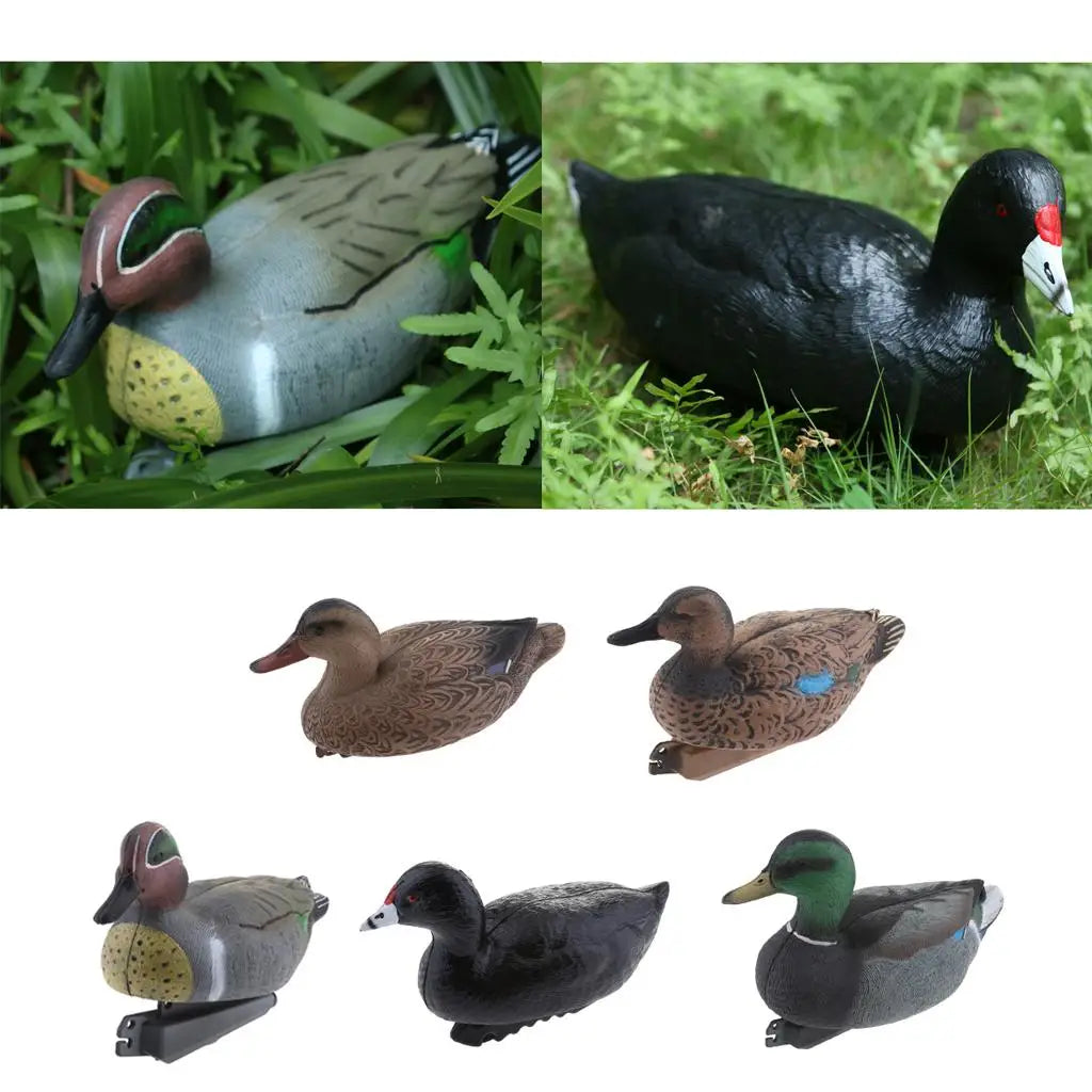 5 Types Realistic Lifelike Duck Figure Garden Decoy Floating Pond
