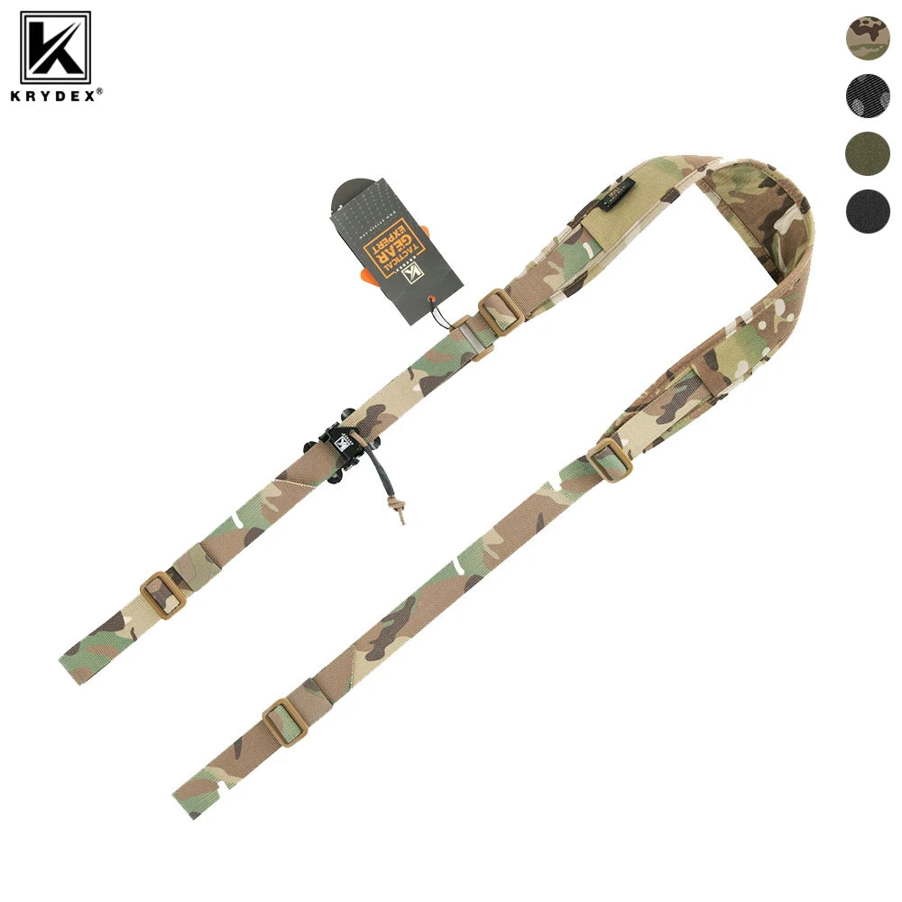 Tactical 2 Point Shoulder Strap 2.25" Paded Modular Rifle Sling Slingster Adjustable Combat Hunting Accessories