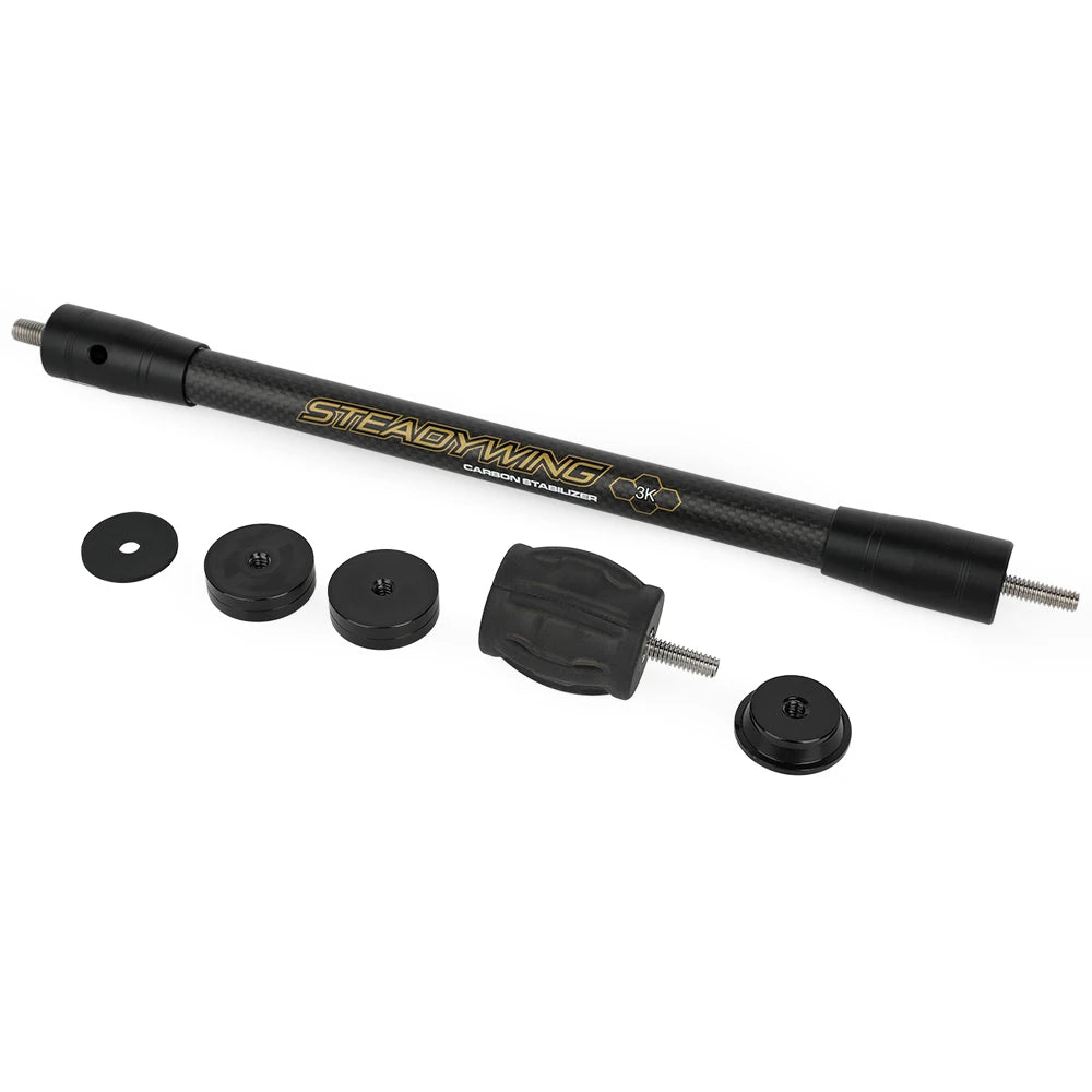 Archery Bow Stabilizer 3k Carbon Fibre 6/8/10/12/15 Inch Balance Rod Shock Absorber Damp Recurve Compound Bow Hunting Shooting
