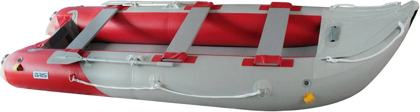 Inflatable Fishing Pontoon Kayak with Air Floor, 14.1 FT, Inflatable Boat for Anglers