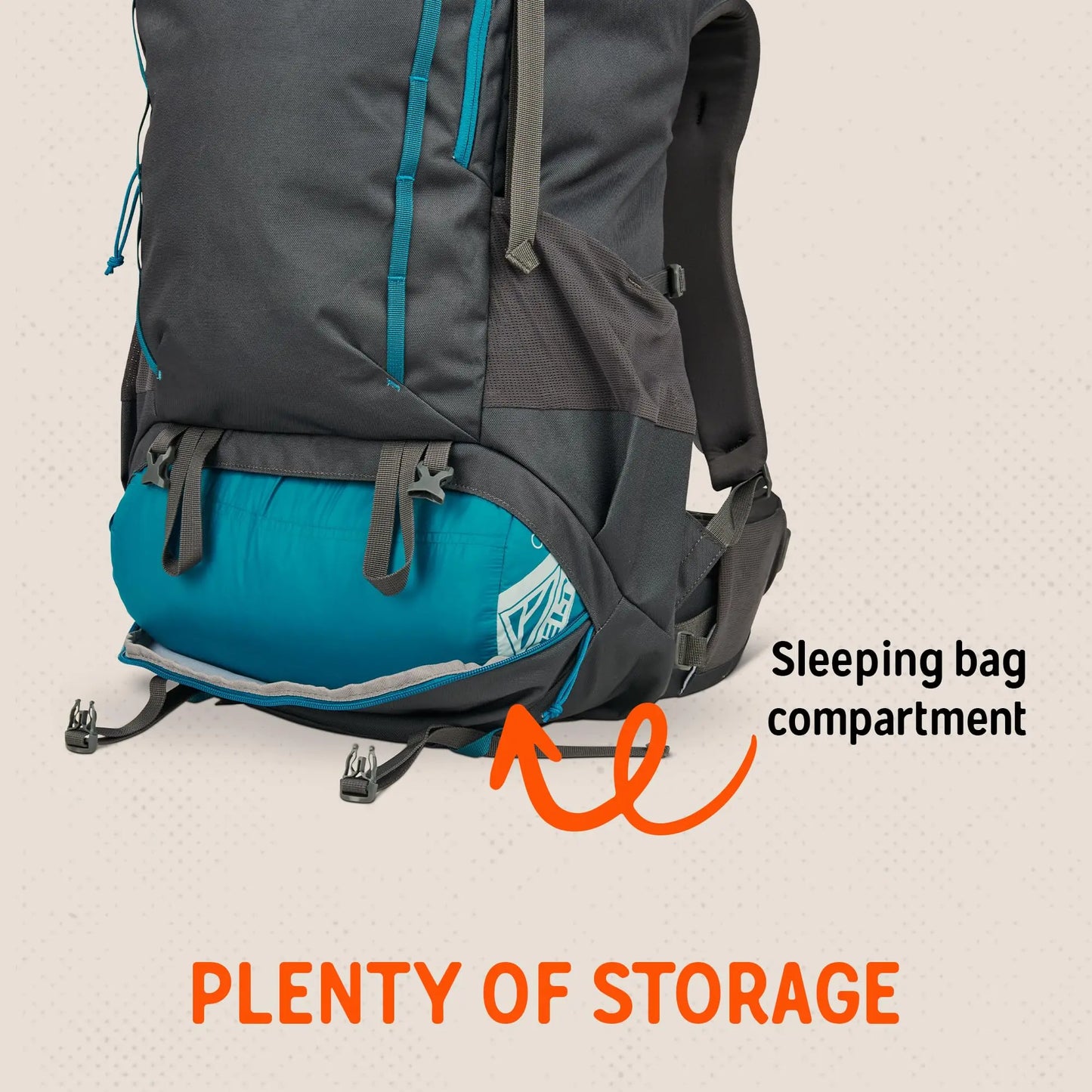 Internal Frame Hiking Backpack 35L Lightweight Travel Pack For Multi-Day Trekking
