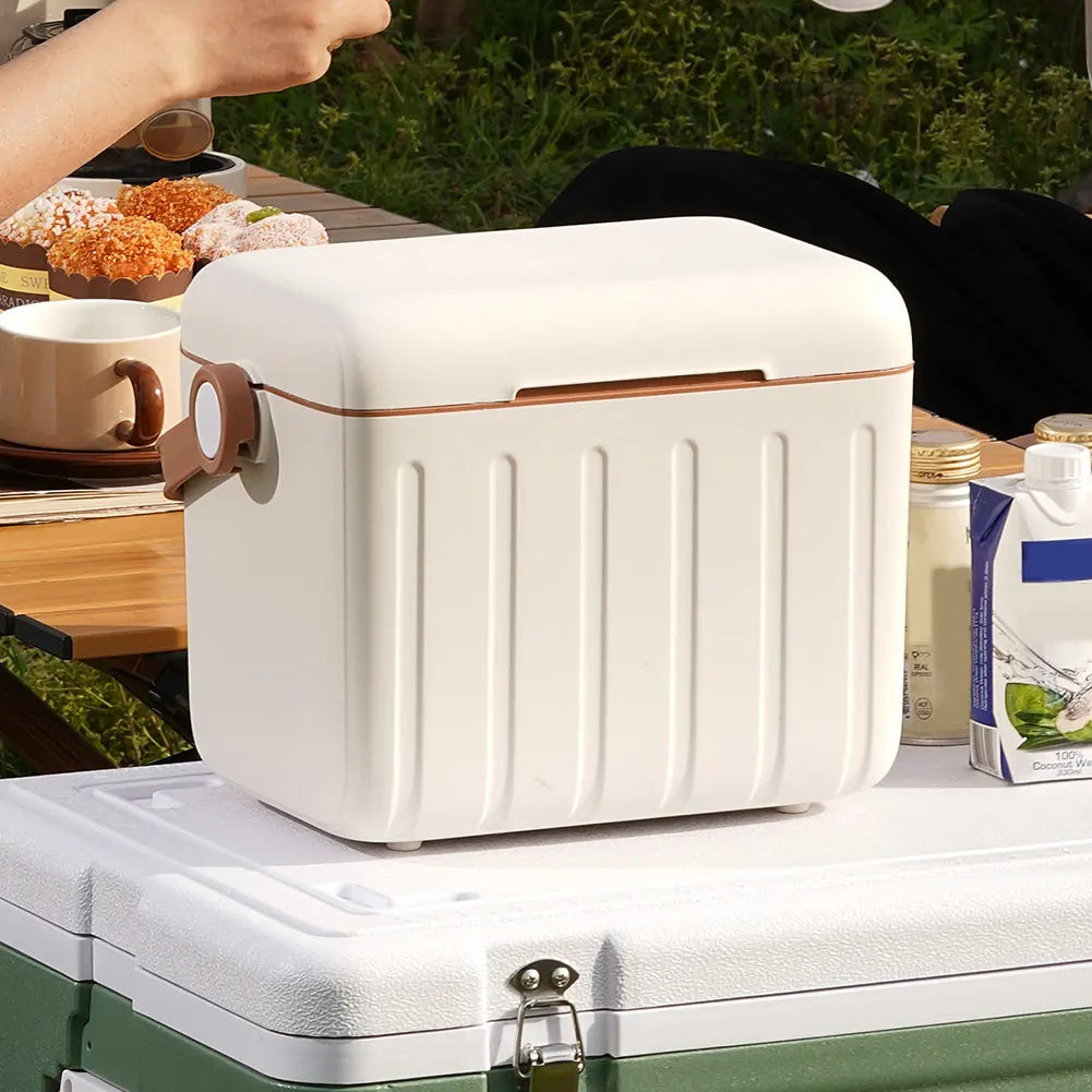 6L Camping Cooler Box Insulated Ice Chest Portable Ice Bucket Outdoor Hard Cooler for Camping Beach Picnic
