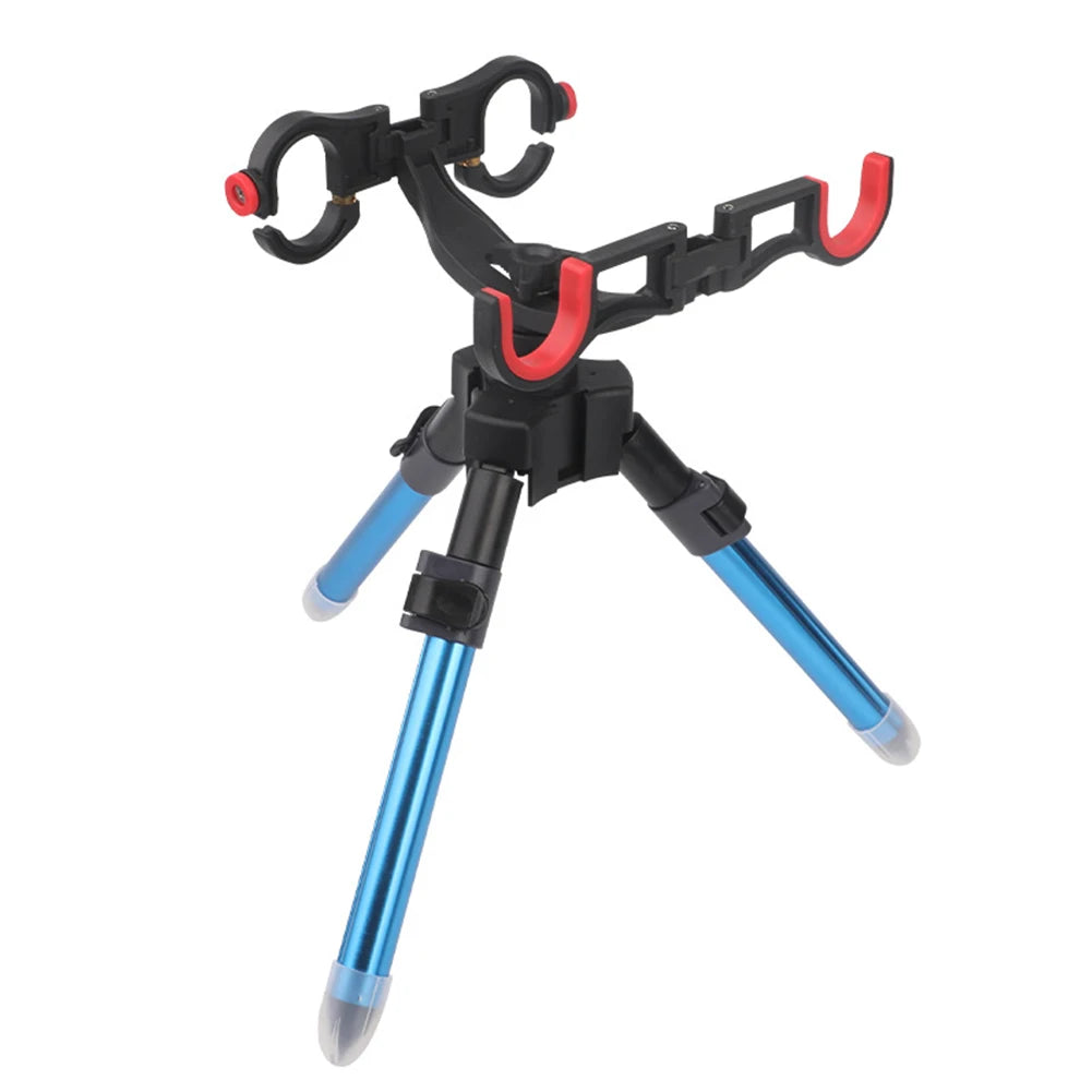 Triangle Fishing Pole Rack Adjustable Collapsible Fish Banksticks Holder Portable Multifunctional for Outdoor Fishing
