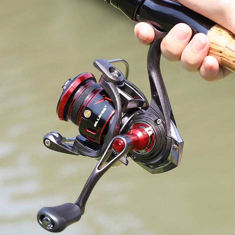 BILLINGS Spinning Reel 6KG Max Drag 5+1BB Double Metal Spool 5.1:1 Gear Ratio Double Rocker No Gaps Fishing Reels for Freshwater