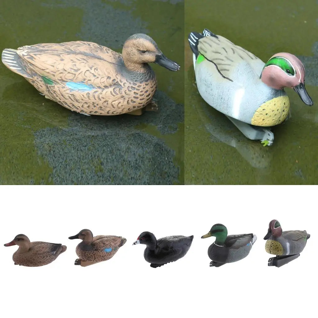 5 Types Realistic Lifelike Duck Figure Garden Decoy Floating Pond