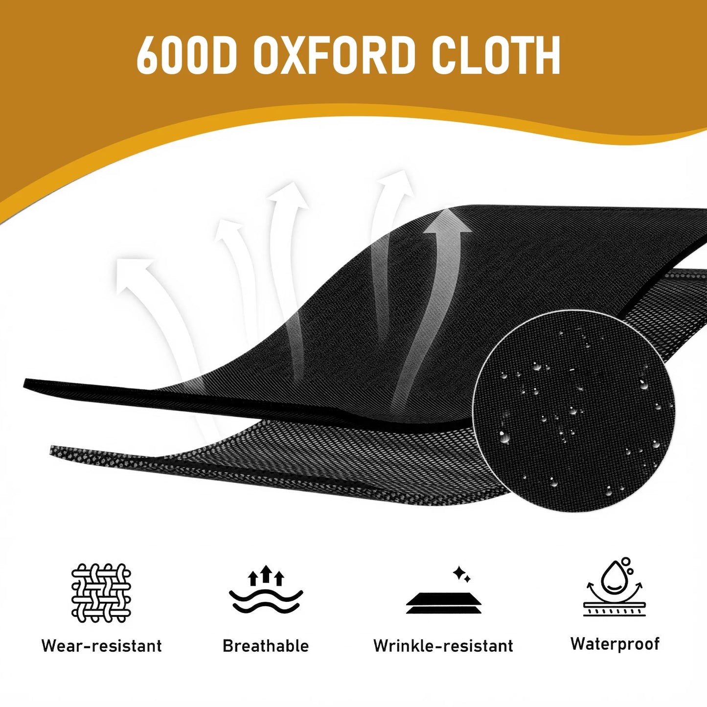 Portable Dual Purposes Extendable Folding Reclining Chair Steel Tube Oxford Fabric Heavy Duty for Home Outdoor Camping Black