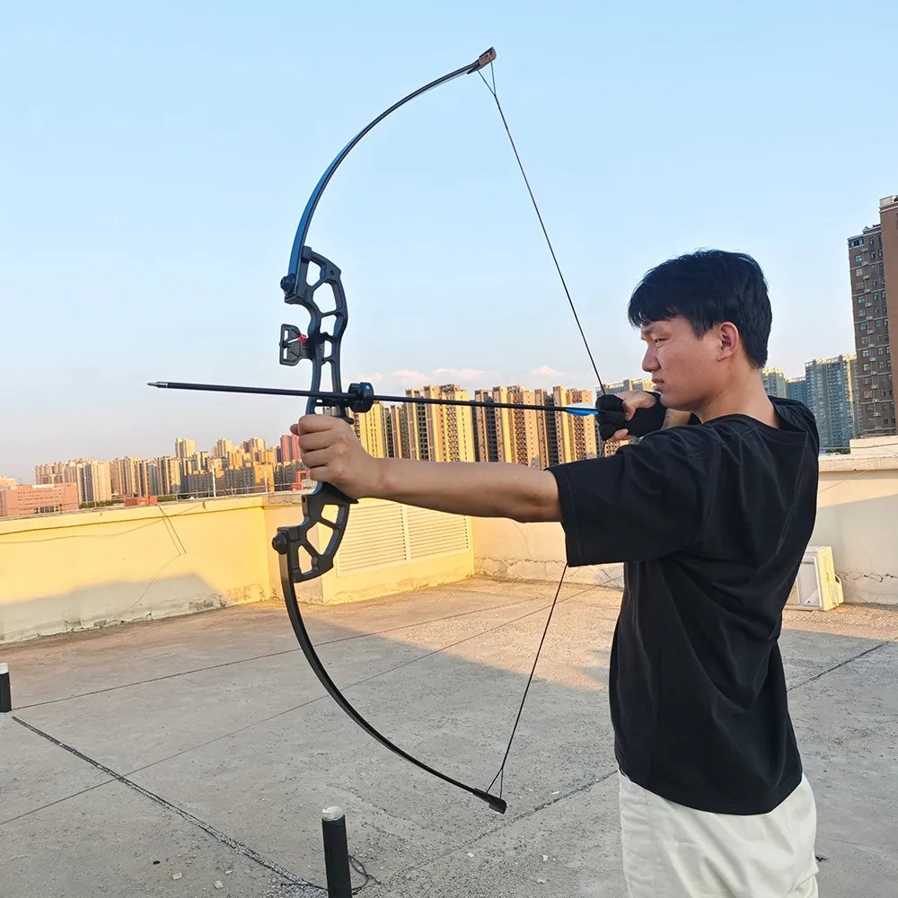 Archery Straight Recurve Bow Set 30 To 50 Lbs Durable Archery Hand Bow Suitable For Fishing Hunting Target Shooting Game