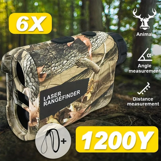 Laser Hunting Rangefinder 600/800/1200Y with Slope 6X  Golf Range Finder For Hunting Golfer Type-C Rechargeable
