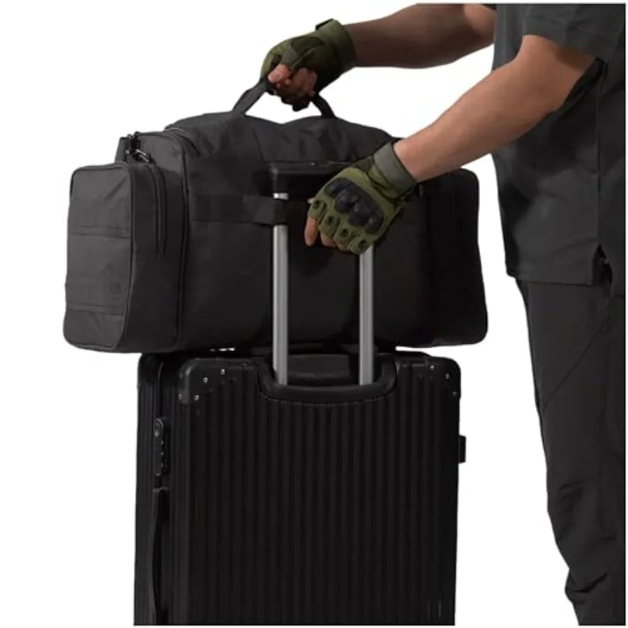 Duffel Bag Heavy Duty Tactical Gym Bag for Men, Splashwater-Proof Weekender Travel Bag for Basketball, Football, Soccer, Hiking