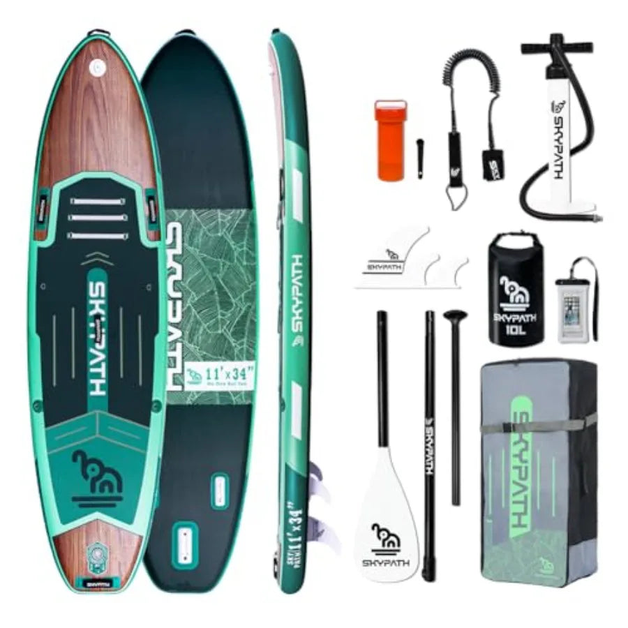 Inflatable Stand Up Paddle Board, 10'6''*32''/11'*34'' Ultra-Light SUP Board, Blow Up Paddle Board, Wide Stable Family Board fo