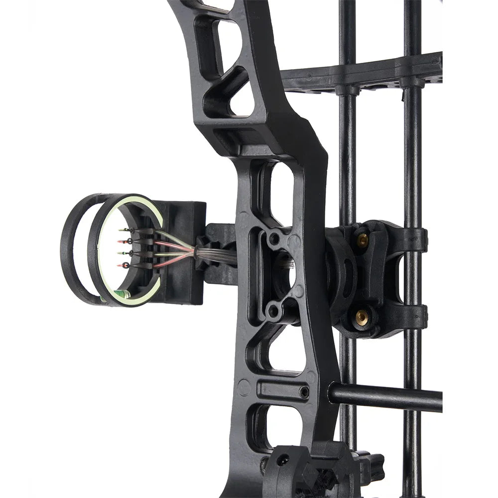 30-60lbs Compound Bow 37inchs Adjustable Hunting Bows with Sight Brush Stabilizer for Outdoor Archery Shooting