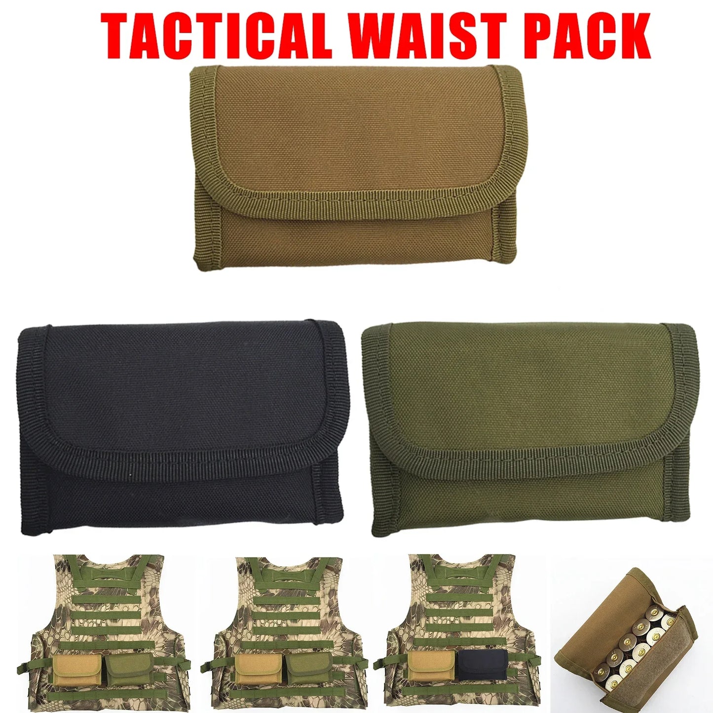Tactical Bag Outdoor EDC Molle Pouch Wallet Zipper Waist Fanny Pack Mobile Phone Pouch Belt Waist Bag EDC Gear Bag