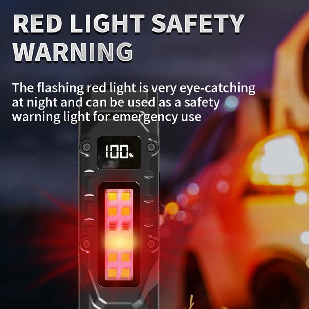 LED Super Bright Flashlight with Pen Clip Mini Camping Light IPX44 Waterproof Outdoor Emergency Light 1200LM for Outdoor Hiking