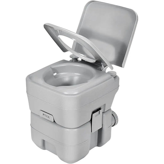 YITAMOTOR Portable Camping Toilet, RV Travel composting toilet with 20L Detachable Waste Tank, Double Water Spouts, Portable Toi