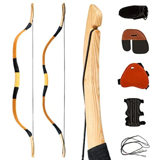 Archery Recurve Bow Set 54 High-Performance Horse Bow for Hunting Right Left Hand Traditional Turkish Bow for Youth Adults Begi