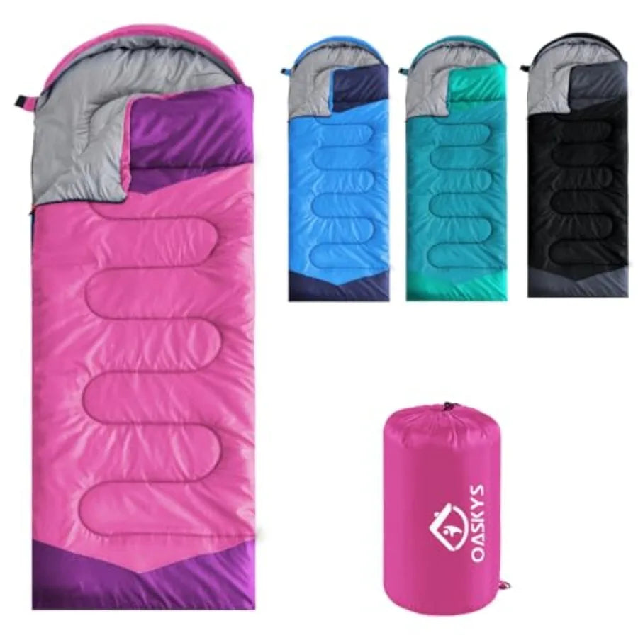 Camping Sleeping Bag Warm and Cool Weather Summer Spring Fall Lightweight Waterproof for Adults Camping Gear Equipment, Traveli