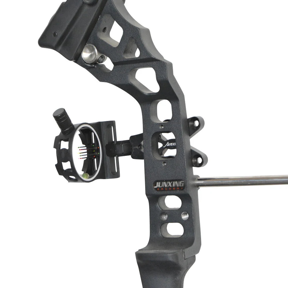 5 Pin Bow Sight CNC Aluminum Alloy 0.019" Optical Fiber RH for Compound Bow Hunting Shooting Target Practice Use