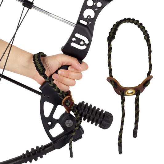 Archery Bow Wrist Sling Braided Bow Cord Adjustable Bow Handle Sling Braided Archery Bow Strap for Shooting Hunting