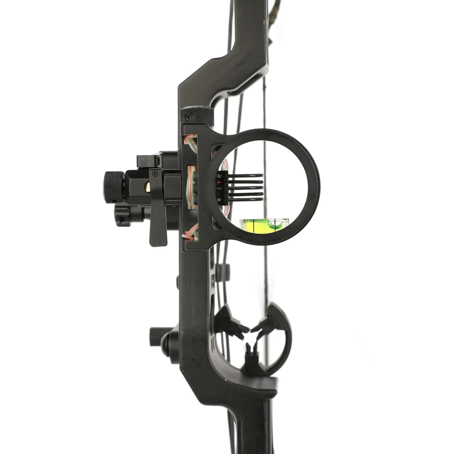 Compound Bow Sight 5 Pin Long Rod 0.019 Fiber Optic Adjustable Left Right Hand for Hunting Shooting Target Practice Accessories