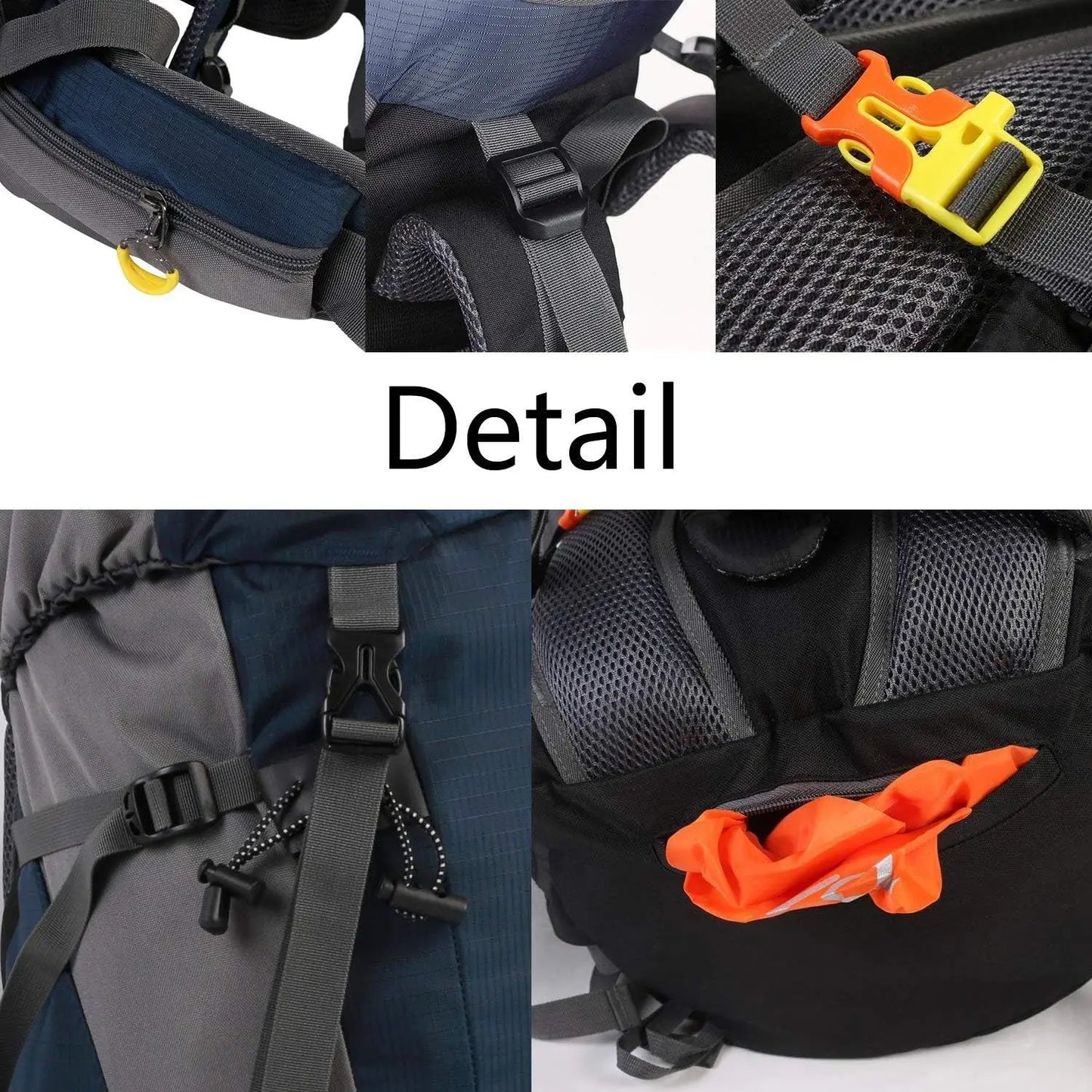 50L Expandable Hiking Backpack With Detachable Rain Cover Lightweight 45L+5L Storage Ergonomic Daypack For Trekking Mountaineering Camping Climbing Fishing Backpacking Outdoor Adventure Travel For Men Women