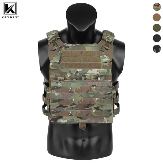 500D Nylon Tactical Vest Jumpable Plate Carrier MOLLE Front Flap Panel Backpack Hunting Ranger Green Camo Men's Vest