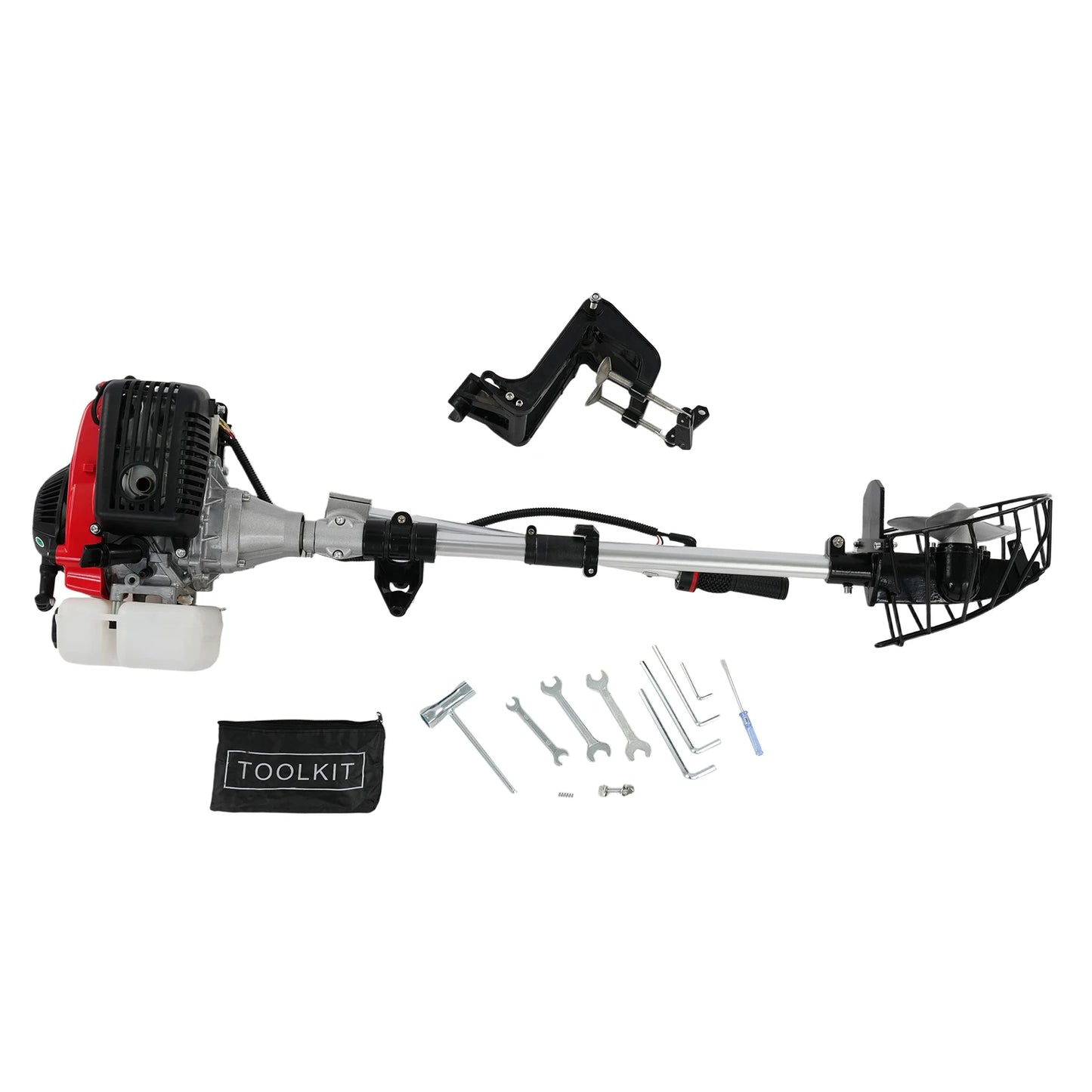 4-Stroke 4.0HP Gasoline Outboard Motor, Single Cylinder Boat Outboard Engine, Air-Cooling Marine Motor With 3-blade Propeller For Kayaks, Canoes, Dinghies, Inflatable Boats