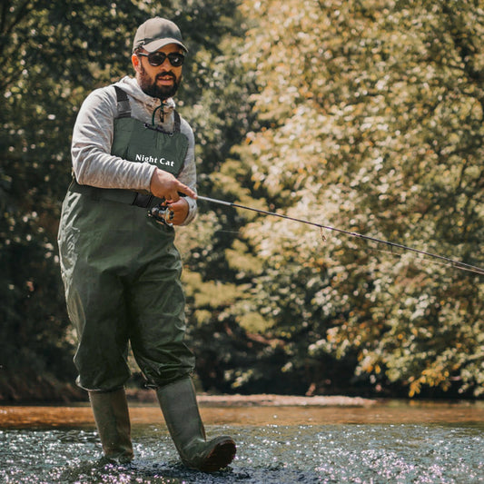 Waterproof Breathable PVC Rubber Fishing Waders with Boots Chest Diving Pants for Fly Fishing Hunting