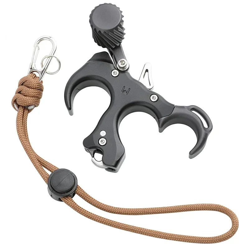 Compound Bow Release Archery 3 Finger Release Thumb Adjustable Left and Right Hand Caliper Trigger Grip Bow Hunting Shooting