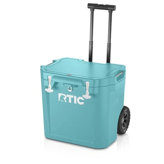 45 QT Wheeled Ultra-Tough Cooler Hard Insulated Portable Ice Chest Box for Beach Drink Beverage Camping Picnic Fishing Boat Bar