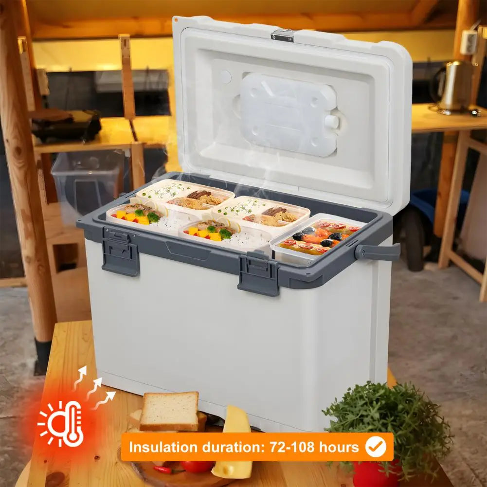 Ice Chest Box, 72~108 Hours Insulated Portable 30 Quart Hard Cooler, Holds 45 Cans Of 330ml Drinks Outdoor Portable Cooler