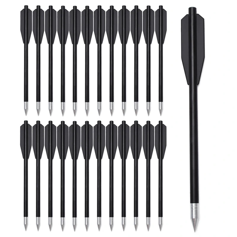 60Pcs Crossbow Bolts 6.3" Carbon Arrows Vanes Pistol Mini Bow Archery Hunting Target Red/Black/Pink/Yellow/Muddy yellow