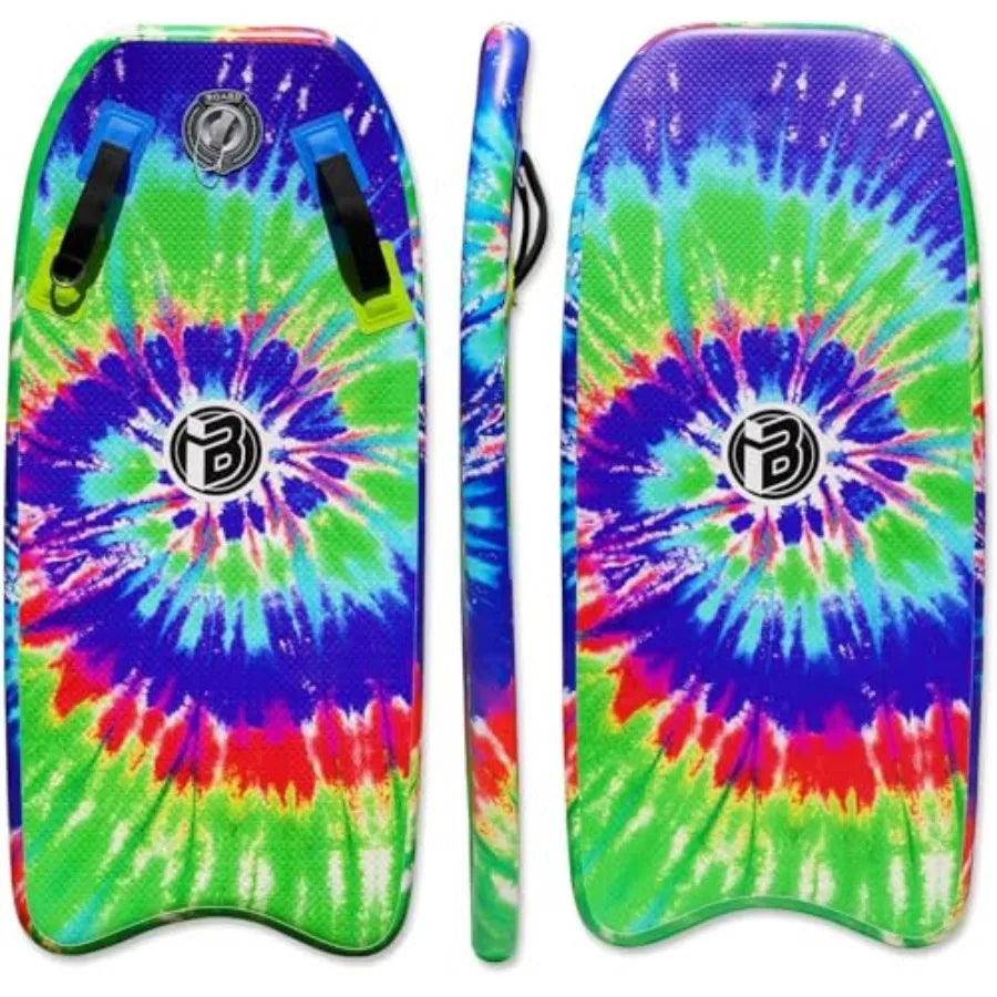 Inflatable Bodyboard Portable Surfboard with Hammer Seam Technology Storage 48 Inch Super Folding Body Board with Max Inflation