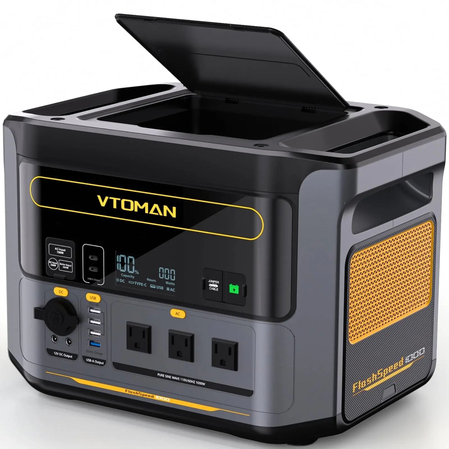 FlashSpeed 1000 Portable Power Station, 828Wh LiFePO4,1000W Output | Expandable To 2376Wh, 1H Fast Charge (0-80%)