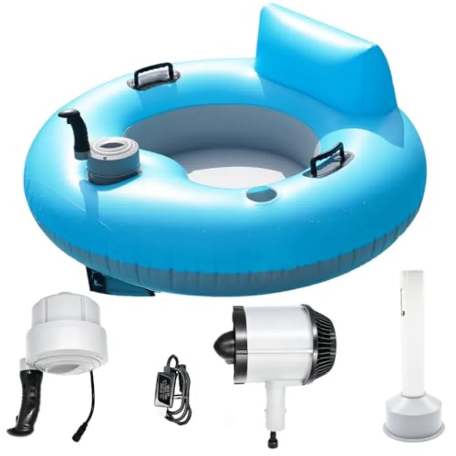 Inflatable River Tube Float for Adults Heavy Duty Motorized Floating Tube with Backrest for Summer Water Party Beach
