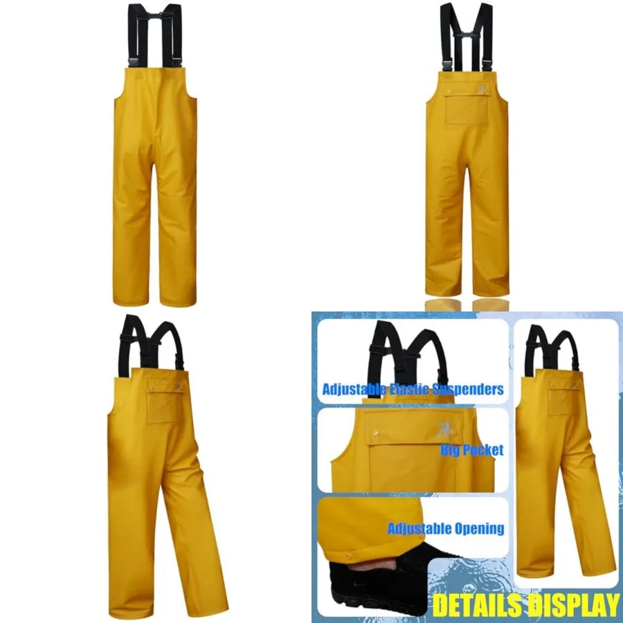 RainRider Rain Pants for Men Women Waterproof Rain Gear Bib Overalls Trousers for Fishing Hunting