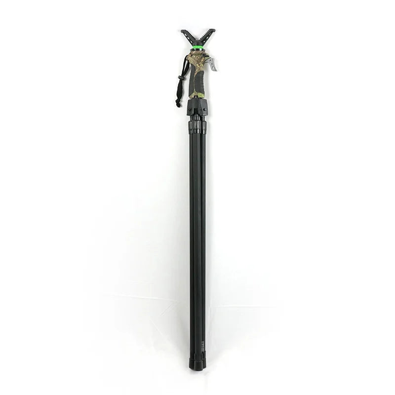 One Handle Control Adjustable Height V Shaped Rotating Yoke Trigger Tripod Telescopic Shooting Stick Professional Hunting Stick