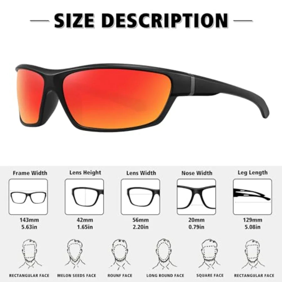 MEETSUN Polarized Sports Sunglasses for Men Women Wrap Around Driving Cycling Golf Fishing Sun Glasses UV400 Protection