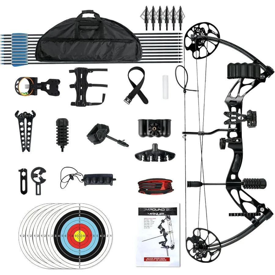 Compound Bows Draw Weight 3070lbs Ready to Shoot Bow and Arrow Set for Adults Archery Set Come with All The Accessories