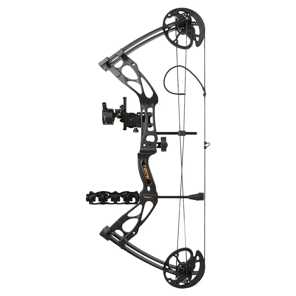 M133 Compound Bow Set 0-70lbs Adjustable Draw Weight Aluminum Alloy Riser Right Hand Archery Shooting Target Hunting Bow