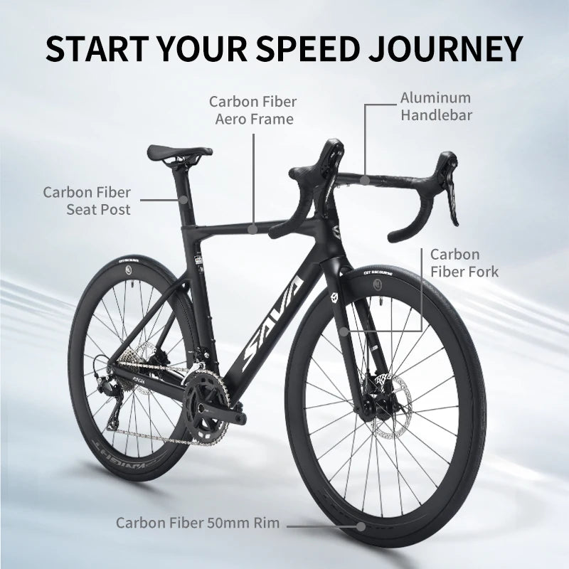 Ships from US SAVA A7L  Carbon Fiber Road Bike with 7120 Kit 24 Speed Road Bike Race Bike 8.9kg International UCI Approved