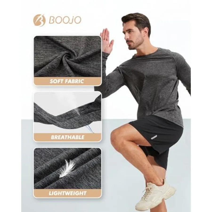 7 Pack Long Sleeve Shirts for Men - Quick Dry Moisture Wicking Sun Protection UV UPF T-Shirts for Fishing Workout Gym