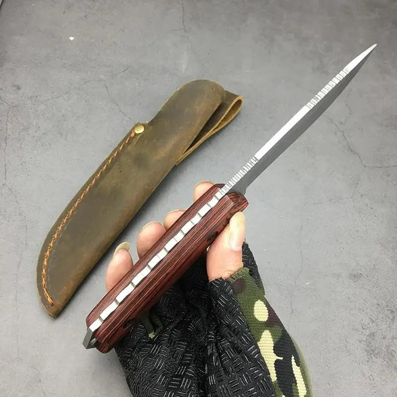 BM 15002 High Hardness Fixed Blade Knife with D2 Steel Blade Suitable for Outdoor Camping Hiking EDC Survival Tools Gift for Men
