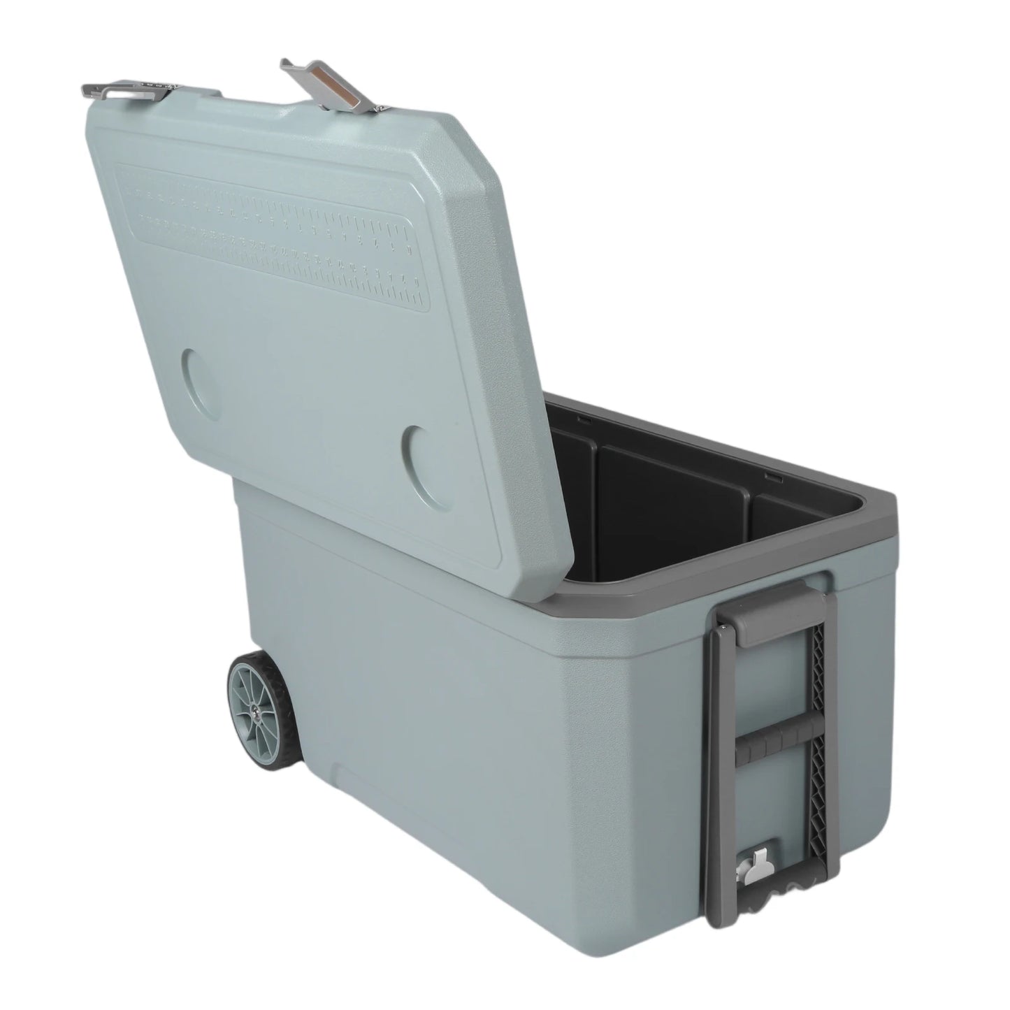 70L Outdoor Camping Vehicle Insulated Box Hard Shell Portable Car Wheel Insulator Plastic Cooler Box with Handle for BBQ Camping