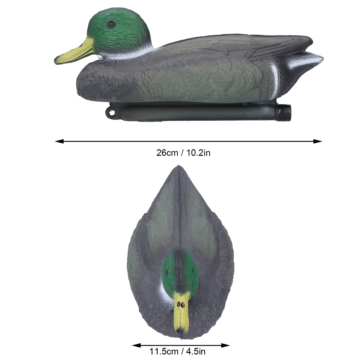 Floating Duck Decoy Simulation Hunting Duck Garden Pool Yard Lake Decoration 26x11.5cm
