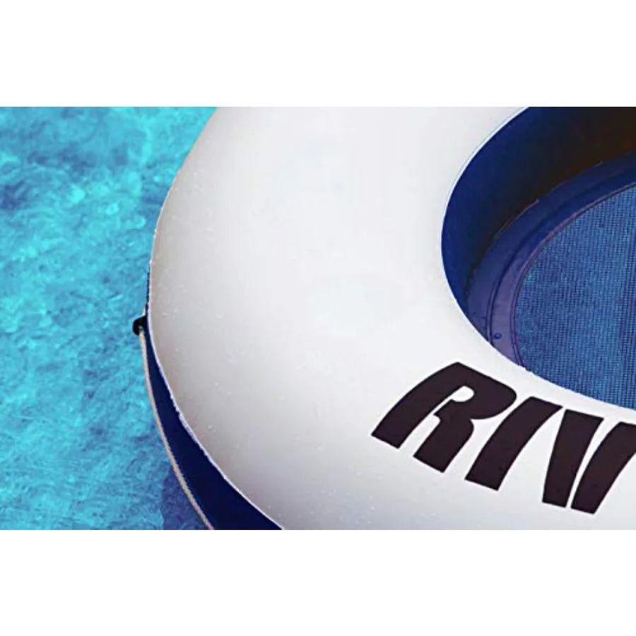 Inflatable Pool Tube Float Floating Lake Raft 3 Pack for Outdoor Water Recreation Durable PVC Material Blue Color Buoyant and C