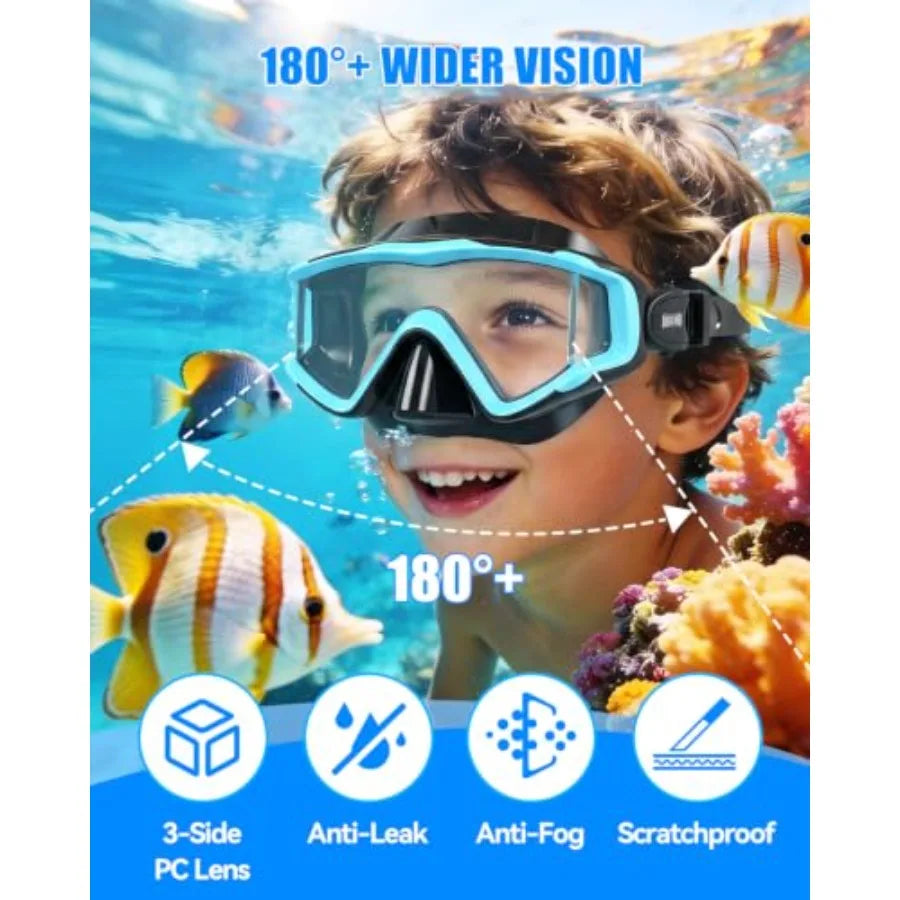 Swim Goggles for Adults - 220°Wide View Anti-Fog Goggles with Mesh Bag for Indoor Outdoor Pool Beach Swimmming